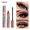 VIBELY Black Liquid 4D Silk Fiber Mascara Waterproof Rimel Maquiagem Lengthens Long Thick Curling