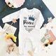 The Prince Has Arrived Print Baby Babygrow Sleepsuit Vest Bodysuit Newborn Boys Coming Home Hospital
