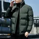 New Solid Stand Collar Male Windbreak Cotton Padded Down Jacket Warm Thick Men Parka Winter Casual