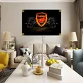 printed football enthusiast home decoration hanging flags football decoration banners football match