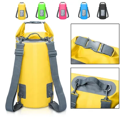 5L/10L/15L/20L Outdoor Sport PVC Waterproof Storage Dry Bag For Canoe Kayak Rafting Swimming Travel Kit Sack Backpack
