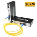 20Km HDMI Fiber Optic USB KVM Extender Video Transmitter Receiver HDMI Loop Over SC Fiber Cable for