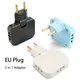 3 in 1 US to EU Plug 180 Degree Rotatable Socket Converter European Extension Plug Multi-Plug Mini