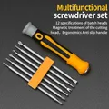 12 In 1 Magnetic Screwdriver Set Cross Flat Shaped Screwdriver Head Multifunctional Precision