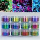 1 Jar AURORA Chrome Eyeshadow/Nail Art Flakes Multi Chrome Chameleon Peacock Galaxy Chrome Flakes