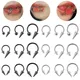 ZS 1PC 16G Long Spike Nose Ring Stainless Steel Septum Piercings Cone Monroe Labret Body Piercing
