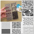 SNASAN 3D Individual Design F Polymer Clay Texture Stamp Sheets Mandala Pattern DIY Embossing Art