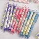 4pcs Gel Pen Simple Candy Color Retractable 0.5mm Black Ink Signature Pen Cute Student School