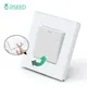 BSEED Mechanical Wall Light Push Switch 1/2Gang 1Way Automatic Rebound Switches Button With Glass