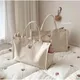 Canvas Mommy Diaper Bag Women Large Capacity Shoulder Messenger Bag for Mom Cute Baby Item Organizer