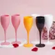Comes with Logo Champagne Flutes Glasse PP Plastic Wine Glasses Dishwasher-safe White Acrylic