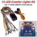 RC Car 12 LED Flash Lights Kit for 1/10 RC Crawler Accessories D90 D110 D130 Defender Hard Body