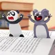 3D Stereo Cartoon Marker Animal Bookmarks Original Cute Cat PVC Material Funny Student School