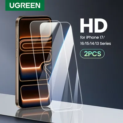 UGREEN 2PCS Screen Protector For iPhone 17 16 15 14 13 12 Pro Max Tempered Glass For iPhone 16 Plus Screen Protectors 15pro Film
