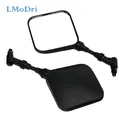 LMoDri Black Dual Sport Motorcycle Mirrors Side Mirrors For Suzuki DR 200 250 DR350 350 DRZ 400 650