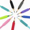 10Pcs Random Color Soft Foam Pencil Sleeve Pencil Cover Writing Aid Pencil Holder For Kids School