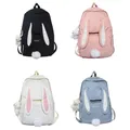 Cute Rabbit Ear Backpack for Teen Girls School Backpack Female Large Capacity Kawaii School Daypack