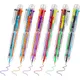 20 Pack 0.5mm 6-in-1 Multicolor Ballpoint Pen 6 Color Transparent Retractable Office School
