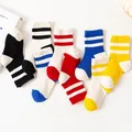 1-12 Years Cotton Children Socks Japan Style Black White Stripes Baby Tube Socks Spring Autumn Boys