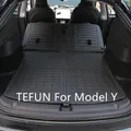 TEFUN for Tesla Model Y Rear Seats Back Protector Anti-Kick Mats TPE Seat Cover & Trunk Mats Foot