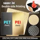 Double Side PET Carbon Fiber+PEI Spring Steel Sheet PEI Magnetic Build Plate 180/220/235/310/350