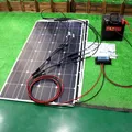 12v flexible solar panel kit 100w 200w 300w solar panels with solar controller for boat car RV and