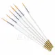 Hot 6Pcs/Set Nylon Hair Round Paint Brush Hook Line Pen Artist Draw Painting Craft