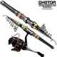 Ghotda Strong And Durable Carbon Fishing Rod Combo 1.8-3.6M and Spinning Fishing Reel Gear Ratio: