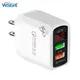 2 USB Phone Charger Quick Charge 3.0 Mobile Phone Charger LED Display EU Wall Charger for IPhone 11