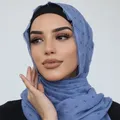 Solid Cotton Scarf Muslim Women Hijab Cotton Black Shawl Long Soft Breathable Scarves Head Wraps