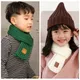 2022 Winter Children Colors Soft Knitting Wool Thermal Scarf Boys Girls Lovely Outdoor Warmer Scarf