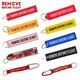 Remove Before Flight Key Chain Chaveiro Red Embroidery Keychain Ring For Aviation Gifts OEM Key Ring