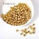 2.5/3/4/5mm 18K Gold Plated Shiny Faceted Round Ball Beads Metal Spacer Beads Bracelets Separator