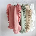 Cotton Knitted Baby Blankets Newborn Swaddle Wrap Ruffle Blankets Toddler Infant Bedding Quilt New