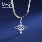 Vintage Witch Knot Necklace for Women Luck Pendant Irish Celtics Protection Amulet Stainless Steel Witchcraft Wicca Jewelry Gift