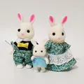 Forest Animal Family 1:12 Dollhouse Furniture Mini Rabbit Bear Figure Toy Dolls Kids Gifts