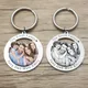 Personalised Photo Keychain Custom Picture Keyring Family Portrait Key Chain Engraved Jewelry Gifts