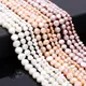 Fine Pink White 100% Natural Freshwater Pearl Rice Beads For Jewelry Making Irregular Pearl Beads