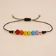 Go2boho Smart Bracelets Hematite Rainbow Color Beaded Heart Charm Bracelet For Women Friendship