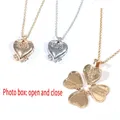 Diy Jewelry Vintage Heart Shaped 4-layer Photo Locket Necklace Pendant Statement Necklace Corrente