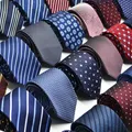 Fashion Men's Colourful Tie Silk Formal Ties Necktie Narrow Slim Skinny Cravate 7.5cm Neckties