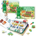 Montessori Baby Quiet Book Toys Early Education Hook&Loop Sticker Sensory Game Parish Learning My