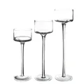 Tall Glass Candle Holder Transparent Candlestick Holder Stand Table Centerpiece Home Bedroom Wedding