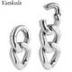 Vankula 2PCS 6mm New Chain Ear Weights Hangers Plugs Expander Stainless Steel Piercing Earrings