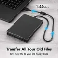 USB Floppy Disk Reader Drive 3.5 External Portable 1.44 MB FDD Diskette Drive for Windows 7 8 2000