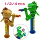 1/2/4 PCS Creative Lollipop Robot Holder Dinosaur Eat Lollipop Pop Ups Case Candy Storage Cool