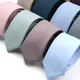 New Men's Solid Color Tie Skinny Casual Anti-wrinkle Necktie For Wedding Suit Neckties Pink Blue