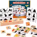 Montessori Shape Matching Board Game Find Shadow Matched Images Animal Fruit Blocks Puzzles