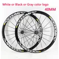 Newest 700C 40mm Road bike 6061 Aluminum alloy bicycle wheelset clincher rim Thru Axle center lock