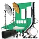 Photography Photo Studio Softbox Lighting Kit With 2.6x3M Background Frame 3pcs Backdrops Tripod